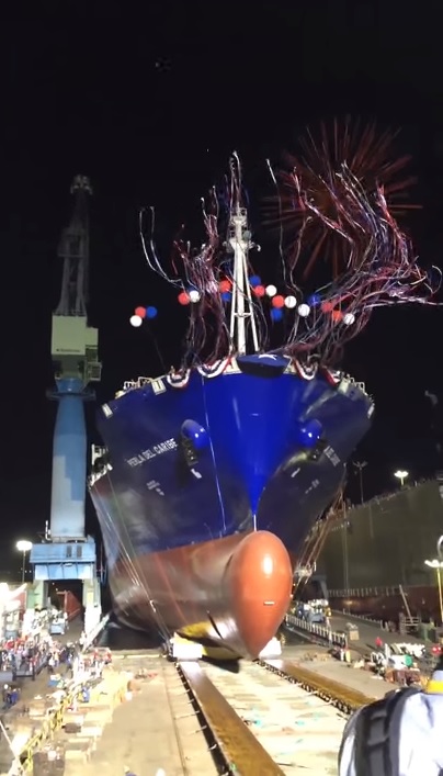 LNG SHIP LAUNCHED
