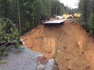 Washout on exit of I-80. 