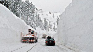 Donner Summit, the mountain pass between Oakland and Reno.