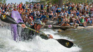 Eric Jackson competes at the Reno Riverfestival held along the Truckee River in the center of town. (Scott Sady)