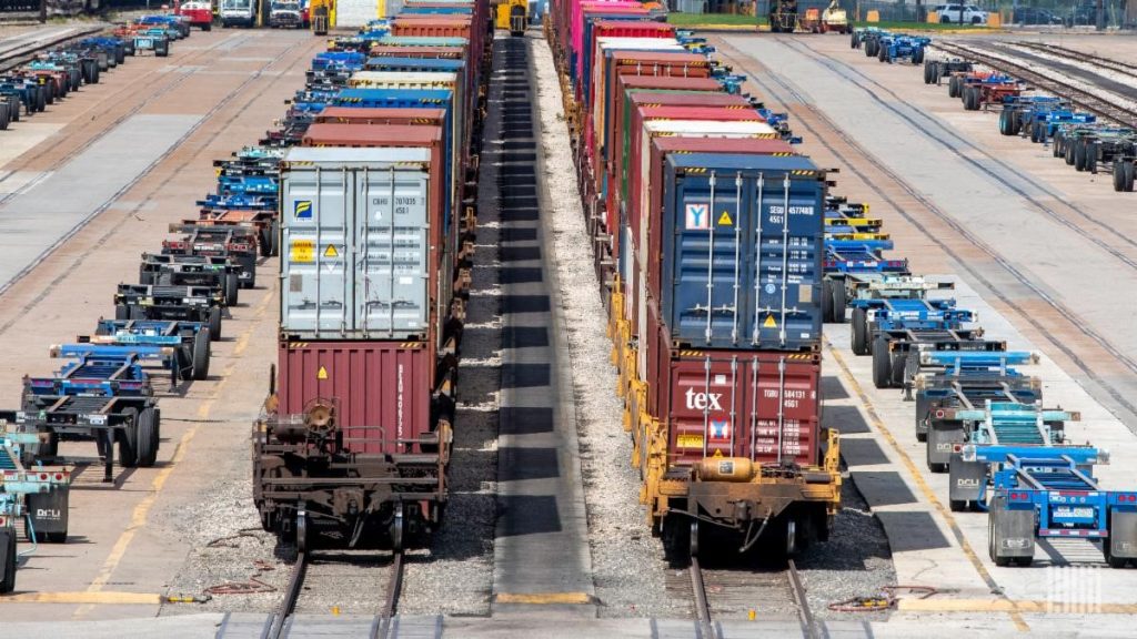 areal picture of container yard