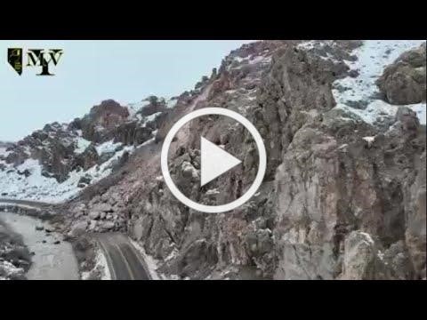 Rockslide video on Donner Pass