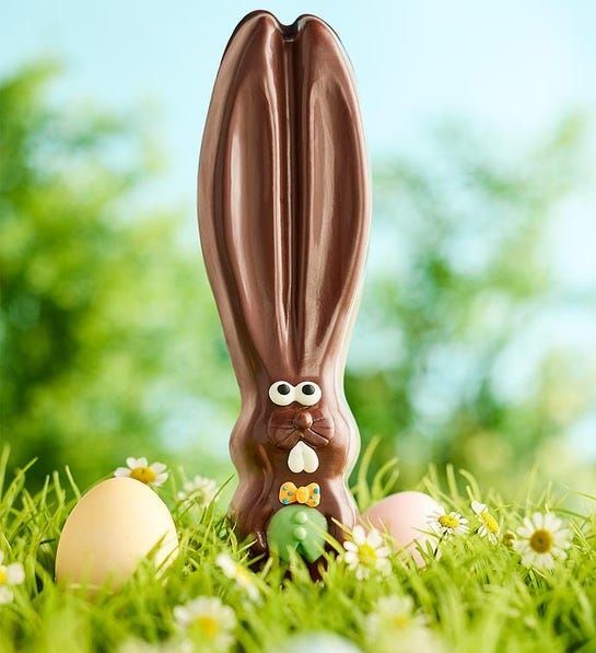 Picture of a chocolate easter bunny.
