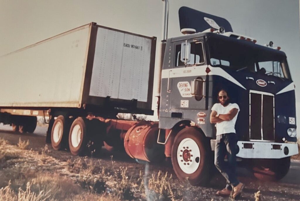 picture taken from 1984, with Devine truck driver then Russ Lopes.